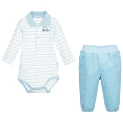 FS Baby Blue Cotton Trouser Set