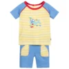 FS Baby Blue & Yellow Shorts Set