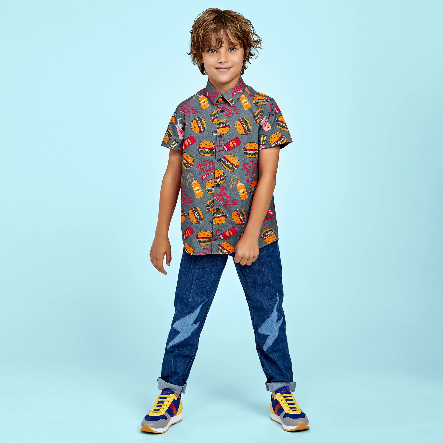 Gresham Blake For Childrensalon Boys SPONGEBOB Cotton Shirt 2 Gresham Blake For Childrensalon Boys SPONGEBOB Cotton Shirt - Image 2