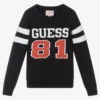 Guess Boys Blue Cotton Logo Sweater