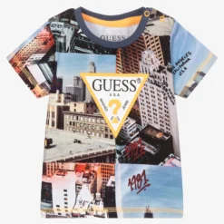 Guess Boys City Print Cotton T-Shirt