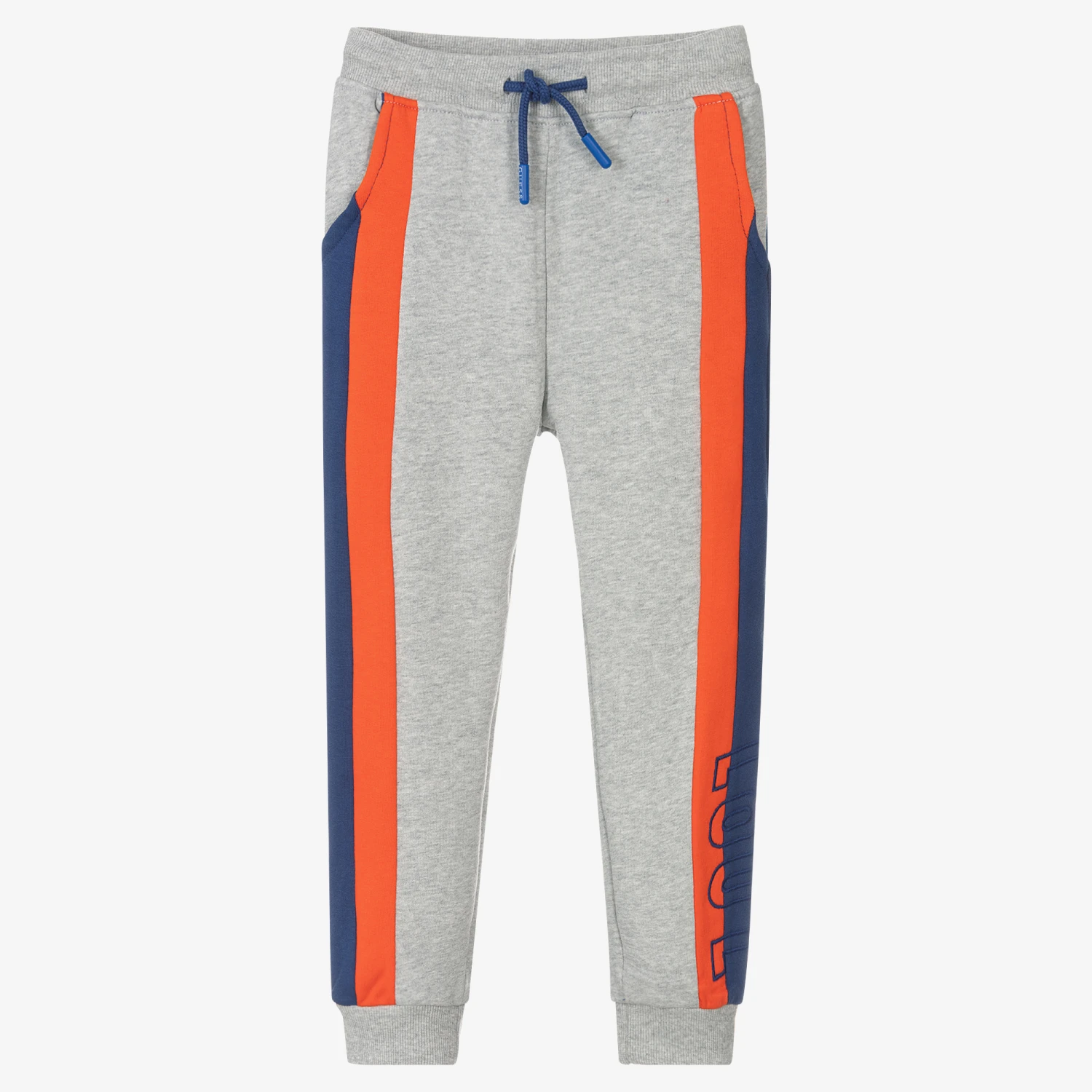 Guess Boys Grey Cotton Logo Joggers 1 Guess Boys Grey Cotton Logo Joggers