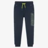 Guess Boys Navy Blue Cotton Logo Joggers