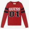 Guess Boys Red Cotton Sweater