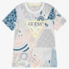 Guess Boys White Graphic Logo T-Shirt