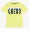 Guess Junior Boys Green Cotton Logo T-Shirt