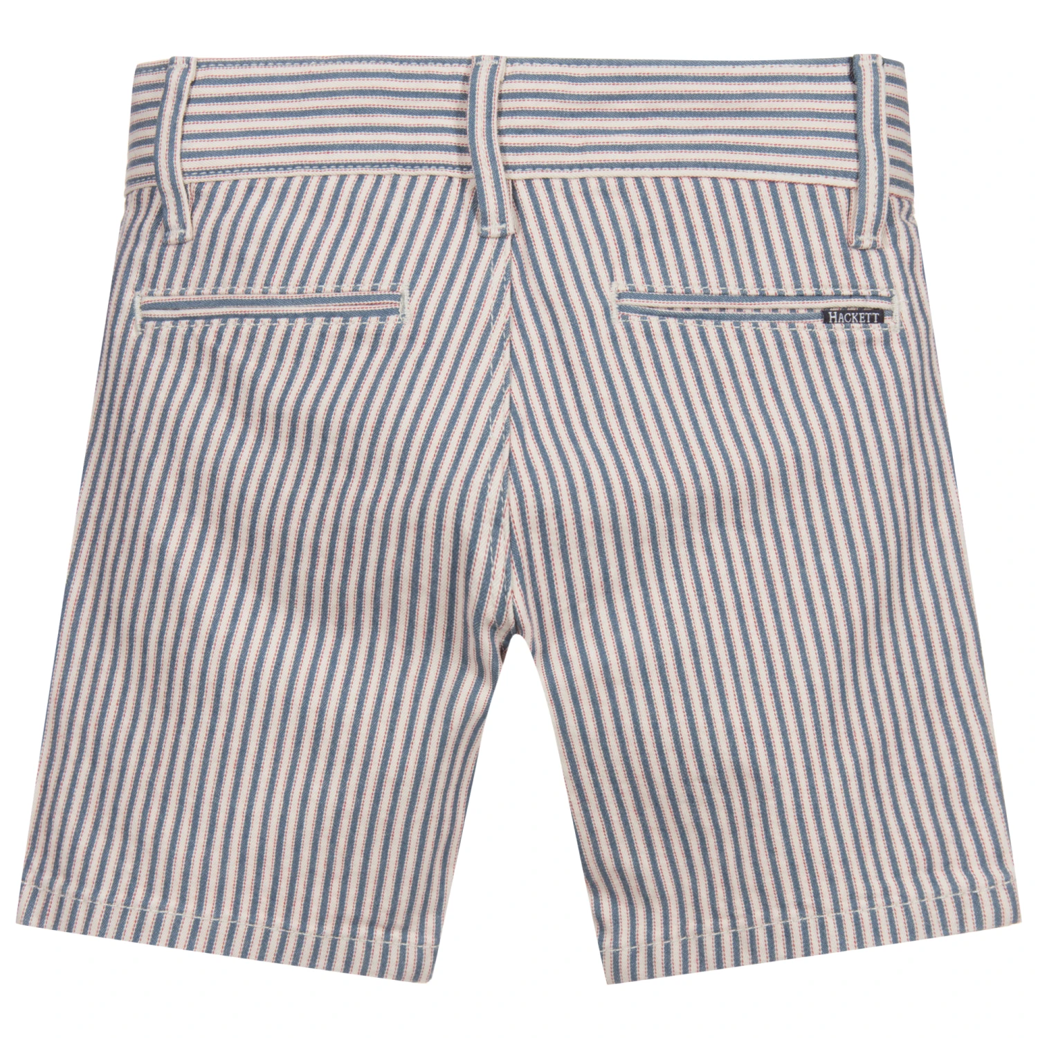 Hackett London Boys Striped Cotton Shorts 2 Hackett London Boys Striped Cotton Shorts - Image 2