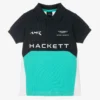 Hackett Aston Martin Racing Cotton Colourblock Polo Shirt