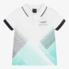 Hackett Aston Martin Racing White Cotton Logo Polo Shirt