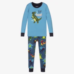 Hatley Blue Dino Cotton Pyjamas