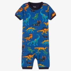 Hatley Boys Blue Dino Short Pyjamas
