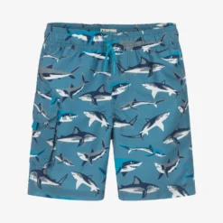 Hatley Boys Blue Sharks Swim Shorts (UPF50+)