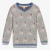 Hatley Boys Grey Cotton Knit Sweater