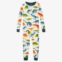Hatley Boys Ivory Dinosaur Pyjamas