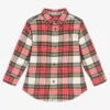 Hatley Boys Red Cotton Check Shirt
