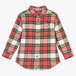 Hatley Boys Red Cotton Check Shirt