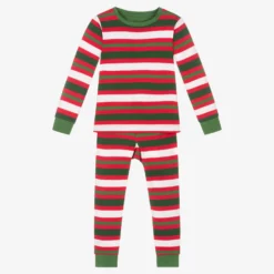 Hatley Red & Green Striped Pyjamas