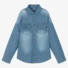 IDO Junior Blue Cotton Chambray Shirt
