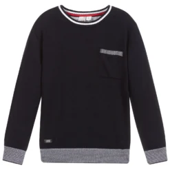 IDO Baby Blue Knitted Cotton Sweater