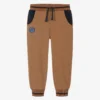 IDO Baby Boys Beige Cotton Joggers