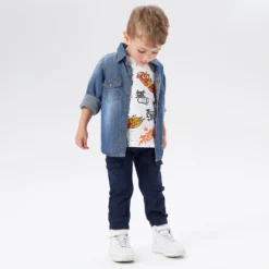 IDO Baby Boys Blue Cargo Cotton Trousers -Outlet Little Gents Set Store ido boys blue cargo cotton trousers 507644 3b972fb2f21355bb24d543213a67a94223443daa outfit
