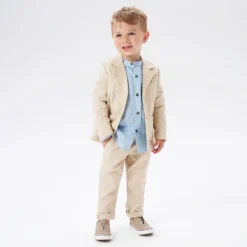 IDO Baby Boys Blue Collarless Linen Shirt -Outlet Little Gents Set Store ido boys blue collarless linen shirt 507605 6ab7c99ad99cff104250bb9510449d59af07b8f2