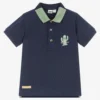 IDO Baby Boys Blue Cotton Cactus Polo Shirt
