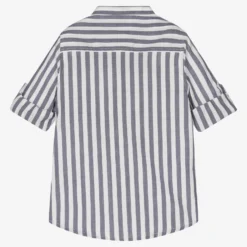 IDO Baby Boys Blue Cotton Stripe Shirt -Outlet Little Gents Set Store ido boys blue cotton stripe shirt 444311 c24863b51cbdf8229a25d63acfc4b7629aa97f31