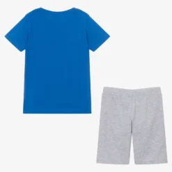 IDO Junior Boys Blue & Grey Cotton Shorts Set -Outlet Little Gents Set Store ido boys blue grey cotton shorts set 507603 2b0b7ae2616085aebe2d038f6496f6625589a493