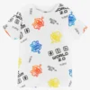 IDO Baby Boys White Cotton Digital World T-Shirt