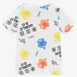 IDO Baby Boys White Cotton Digital World T-Shirt -Outlet Little Gents Set Store ido boys white cotton digital world t shirt 507728 9bc309d2d31647ffa6188f867a494963605cb955