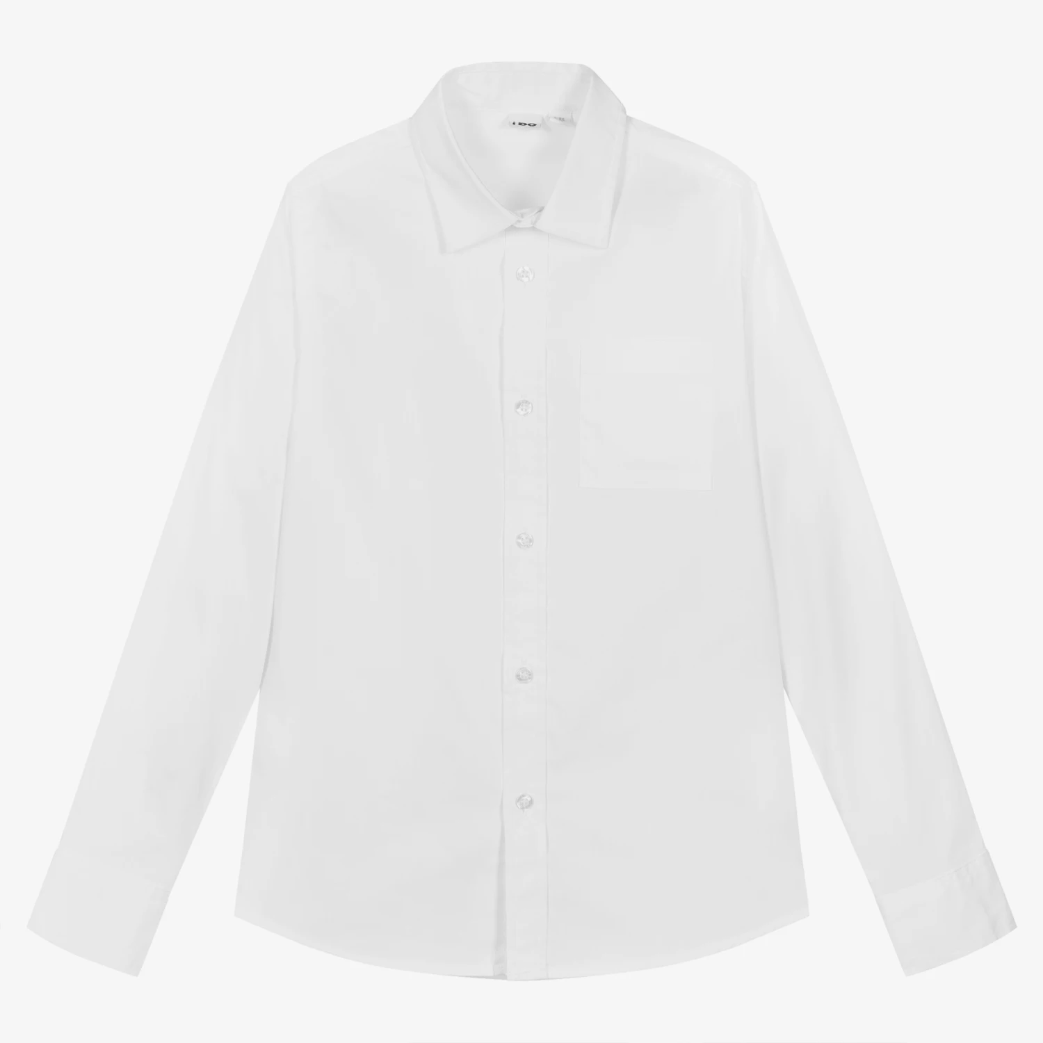 IDO Junior Boys White Cotton Shirt 2 IDO Junior Boys White Cotton Shirt - Image 2