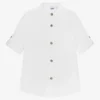IDO Baby Boys White Linen Shirt