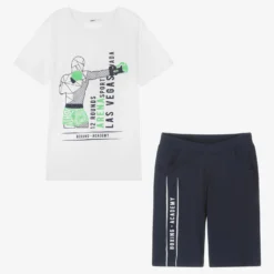 IDO Junior Boys White & Navy Blue Cotton Shorts Set -Outlet Little Gents Set Store ido boys white navy blue cotton shorts set 507756 bd183a76efc6c6296ea47b596c1a9ed60da6a7a0