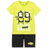 IDO Baby Green & Black Shorts Set