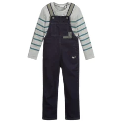 IKKS Blue Denim Dungaree Set