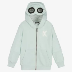 IKKS Boys Aqua Green Zip-Up Hoodie