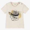 IKKS Boys Beige Cotton T-Shirt