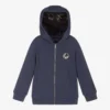 IKKS Boys Blue Hooded Zip-up Top
