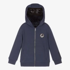 IKKS Boys Blue Hooded Zip-up Top