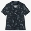 IKKS Boys Blue Viscose Shirt