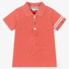 IKKS Boys Orange Cotton Polo Shirt
