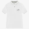 IKKS Boys White Cotton Polo Shirt