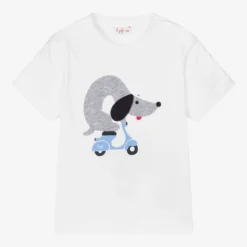 Il Gufo Baby Boys White Cotton T-Shirt