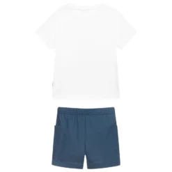 Il Gufo Blue & White Cotton Shorts Set -Outlet Little Gents Set Store il gufo blue white cotton shorts set 364705 be4864fcd151487e2a823477bdc8b27f53717a75