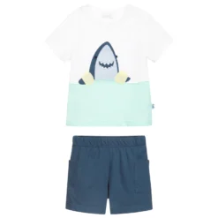 Il Gufo Blue & White Cotton Shorts Set -Outlet Little Gents Set Store il gufo blue white cotton shorts set 364705 f3128521ef91d7a1b6c1fac35db25c8e6b0b7010