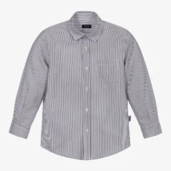 Il Gufo Blue & White Striped Shirt