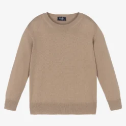 Il Gufo Boys Beige Organic Cotton Knit Sweater