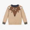 Il Gufo Boys Beige Wool Deer Sweater