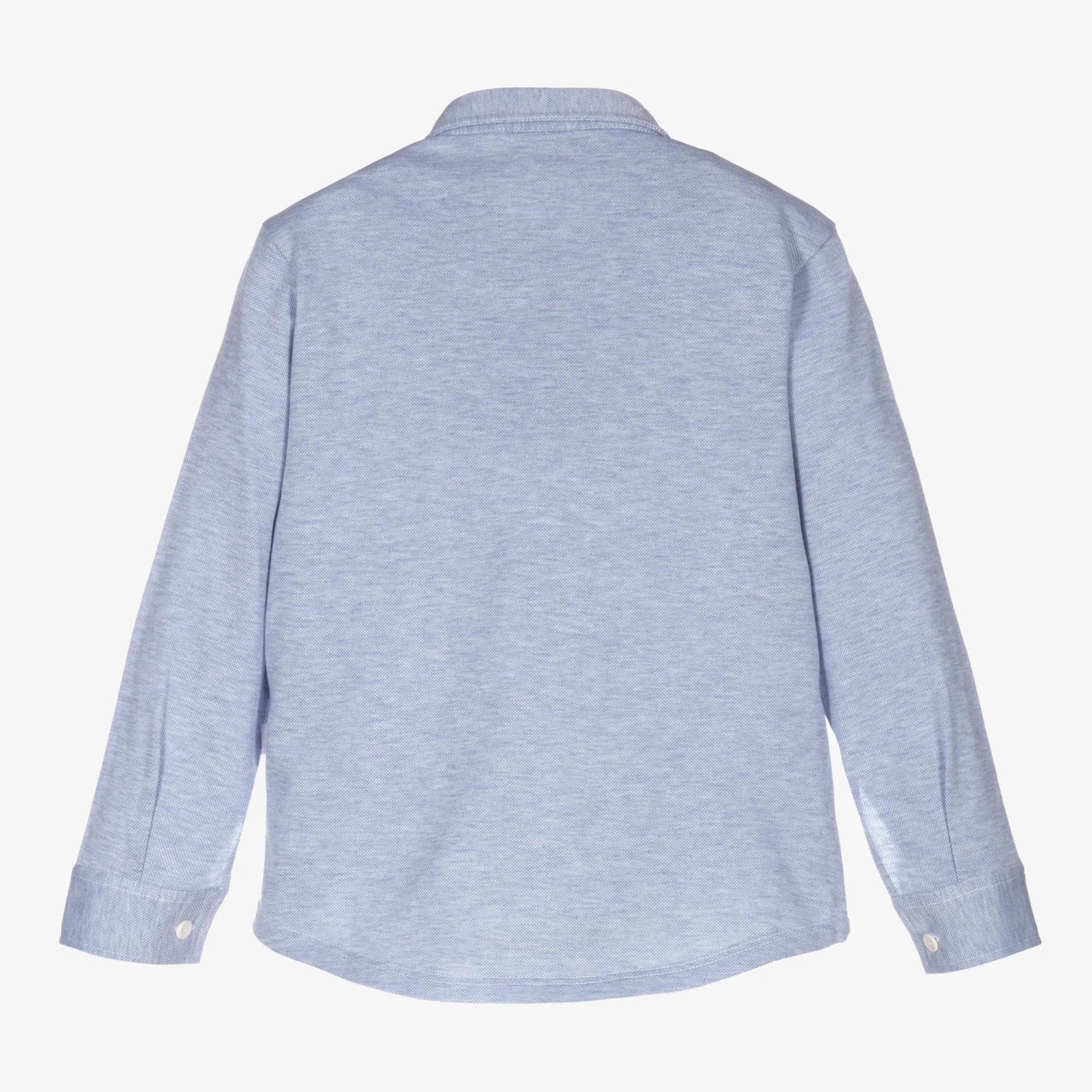 Il Gufo Boys Blue Cotton Shirt 2 Il Gufo Boys Blue Cotton Shirt - Image 2